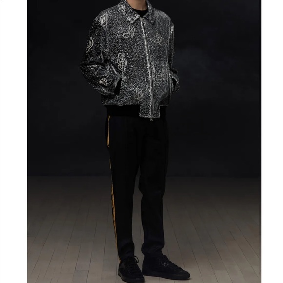 OVADIA&SONS Stripe Track Chino Pants OLIVE Black - Picture 1 of 8